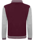 JH043 Burgundy/Heather Grey Back