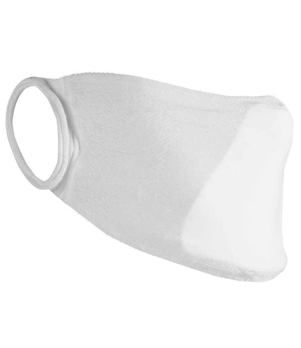 The Result Anti-Bacterial Face Cover by Result Essential Hygiene is a plain white, washable mask featuring a single ear loop on the left side, displayed against a white background.