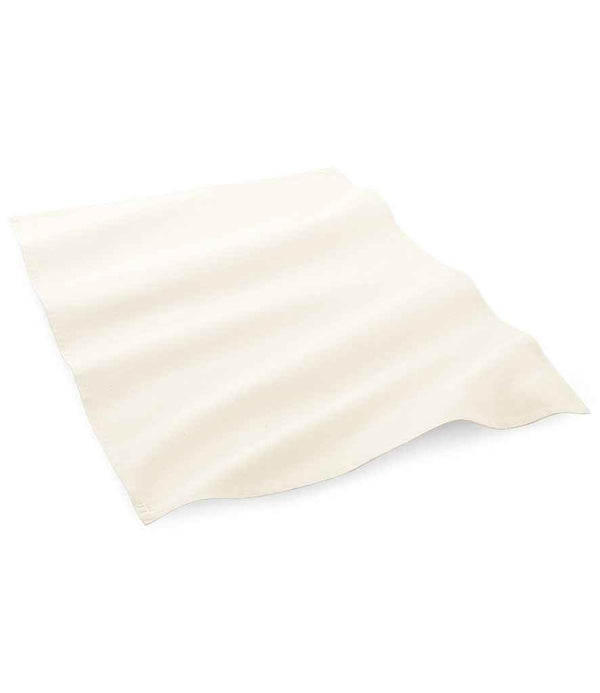 A single, flat Westford Mill Tea Towel from Westford Mill lies neatly on a white background, its smooth fabric and clean edges resembling a blank label ready to be added to your next recipe.